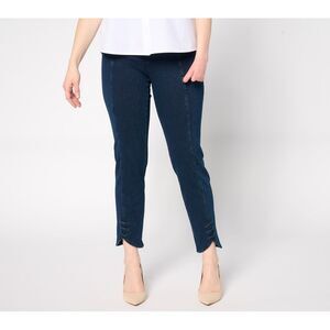 Adidas Women's Pants Sz XL Prime Denim Slim Leg Blue A681245